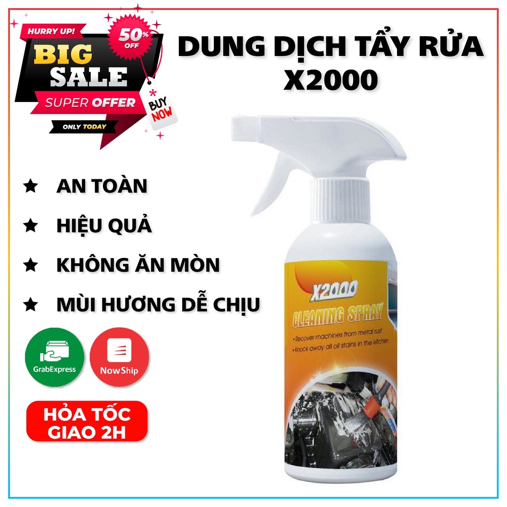 Lọ xịt rửa nhà bếp đa năng siêu sạch Clean Spray X2000 - Hàng chính hãng