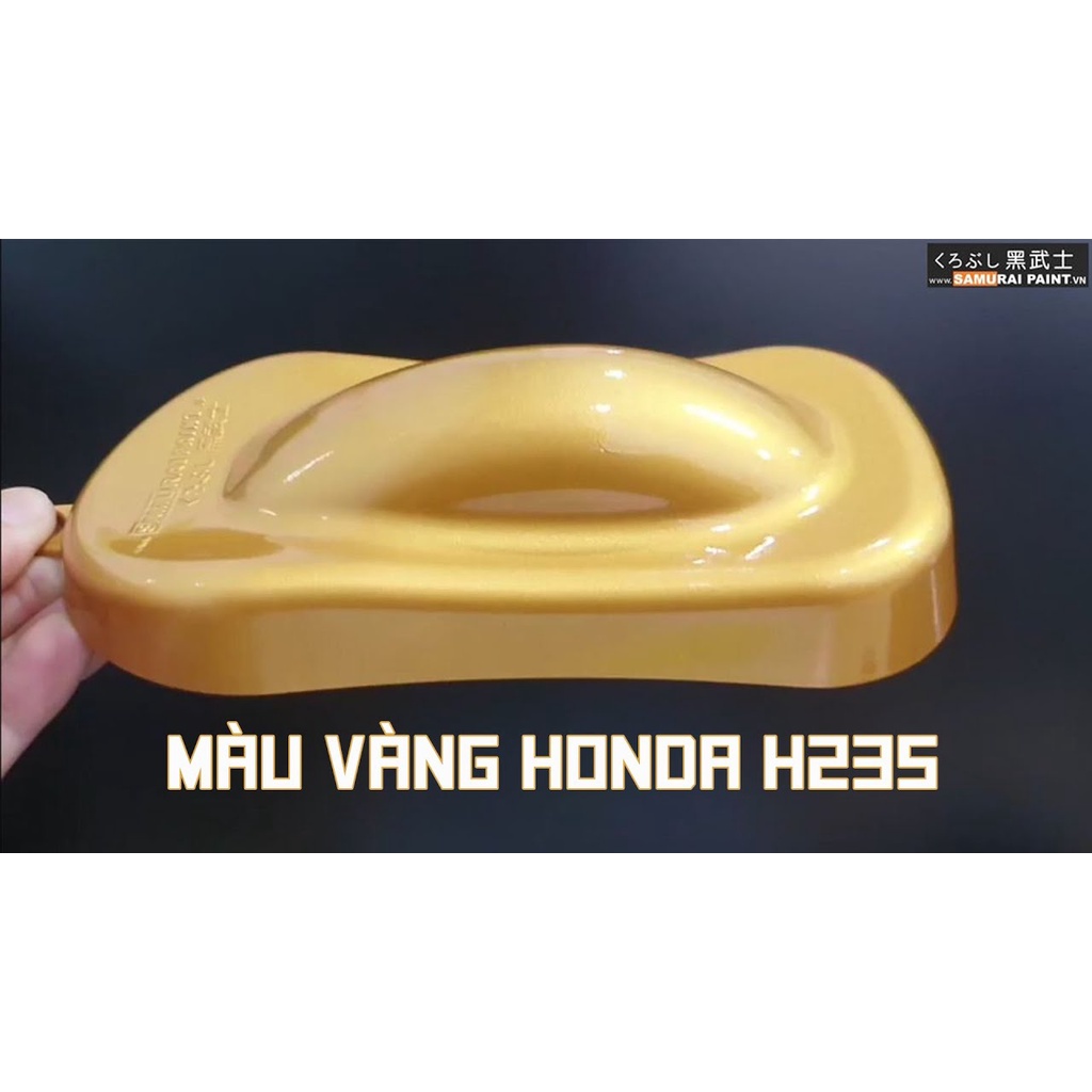 Sơn xịt Samurai màu vàng đồng H235* bảng màu Honda