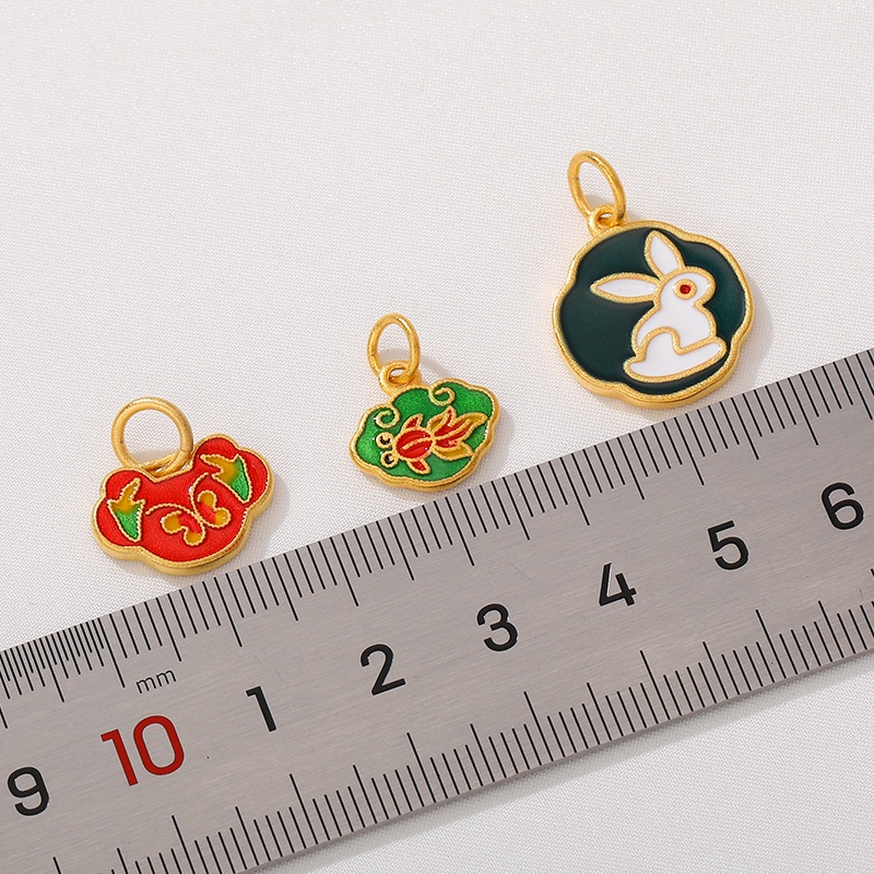 Phụ Kiện Dây Bện Làm Vòng Tay/Dây Chuyền Thủ Công Màu Đỏ Hình Mặt Trăng/Thỏ Hoàng Gia diy