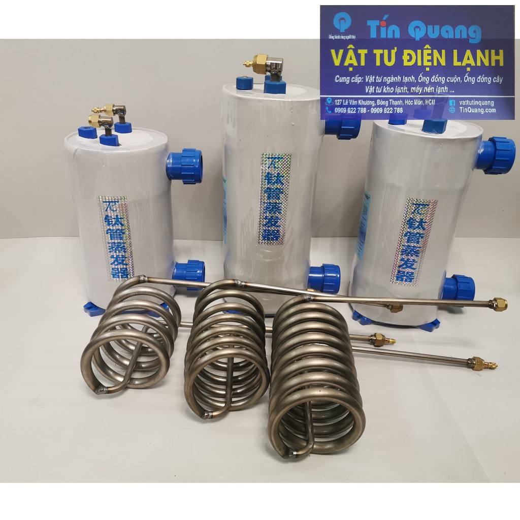 Bầu làm lạnh TITAN 1.5HP làm lạnh nước hồ cá, hải sản, thủy canh