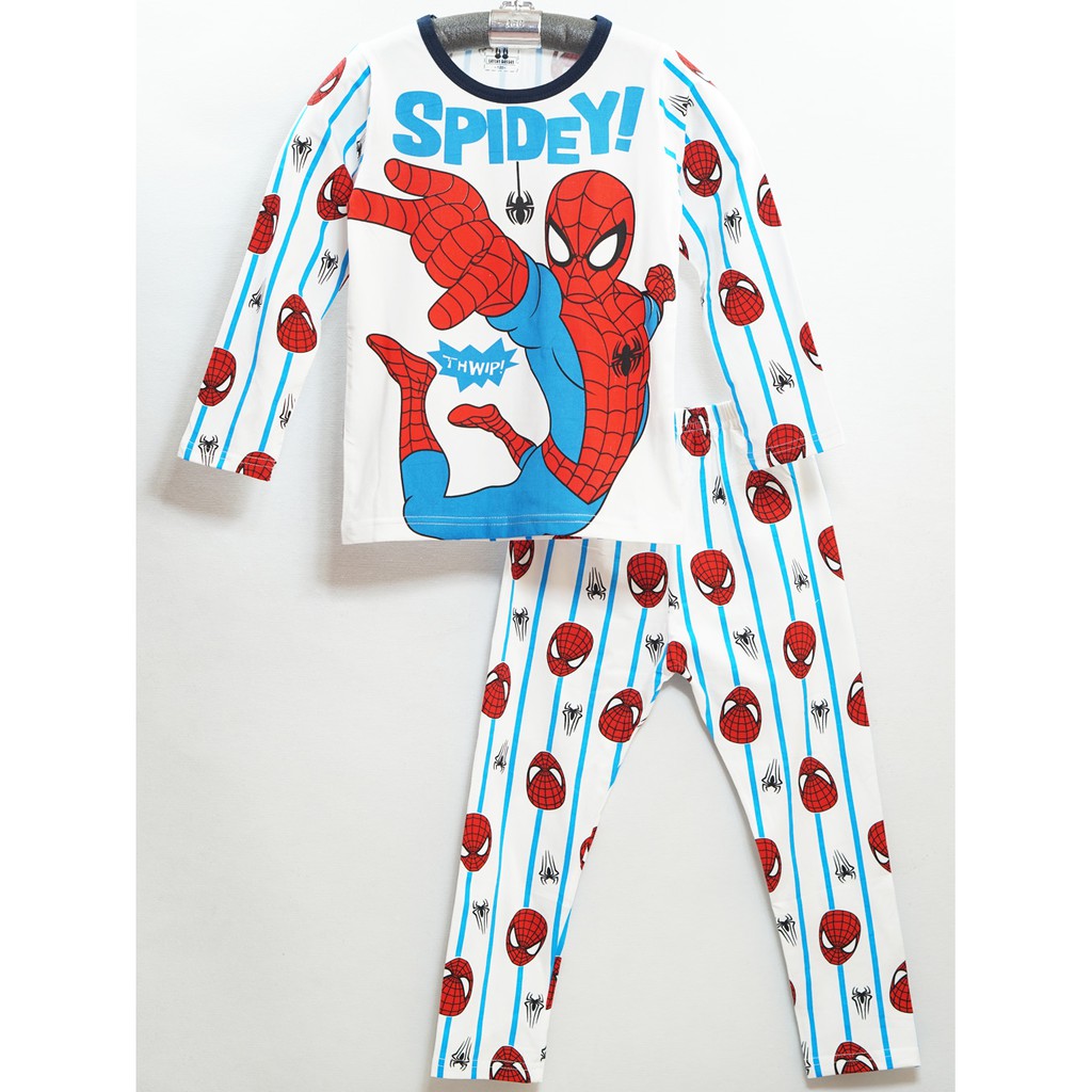 Bộ thun cotton lạnh cao cấp tay dài bé trai Spiderman size đại