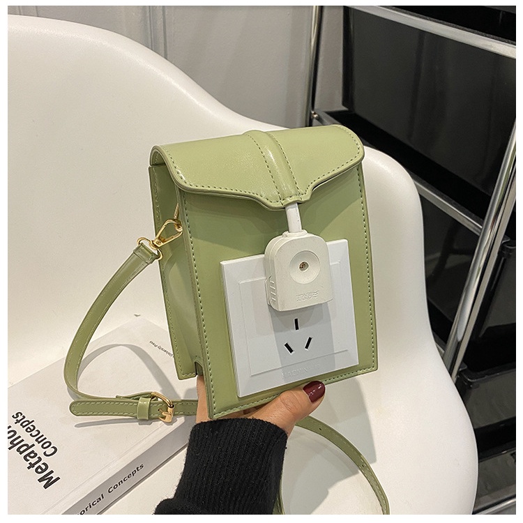 Túi Đeo Vai Hình Vuông Kèm Công Tắc Điện 2022 Thời Trang Hàn Quốc Cho Nữ