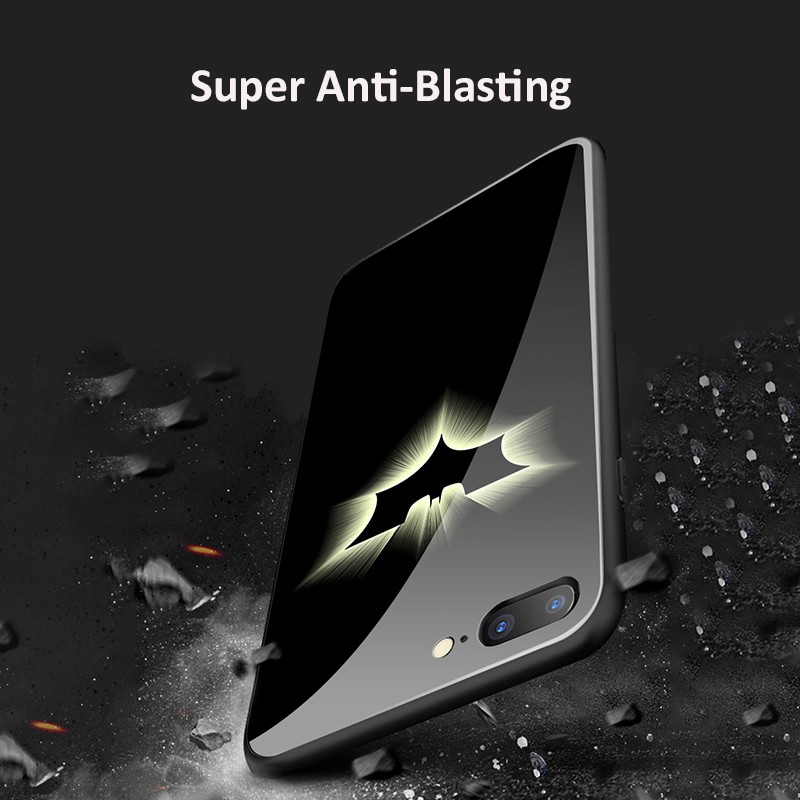 Batman Phone Covers For Xiaomi Redmi Note 9 Redmi Note 8 Redmi Note 8 Pro Ốp Lưng Kết Hợp Kính Cường Lực In Hình Siêu Anh Hùng Marvel Cho Night Glow Cases