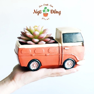 Chậu Cây Để Bàn Hình Xe Van Trang Trí Nhà Cửa Văn Phòng Trồng Cây Hoa Kiểng Cây Cảnh Sen Đá Cẩm Nhung Xương Rồng