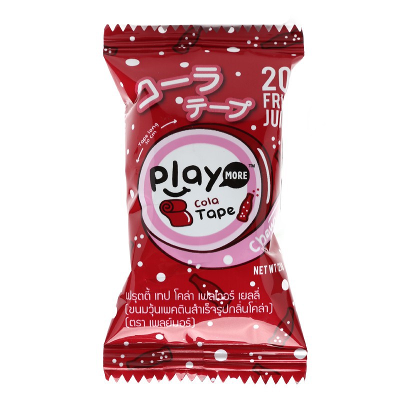 Kẹo dẻo cuộn Paly More Thái Lan gói 21g vị Cola