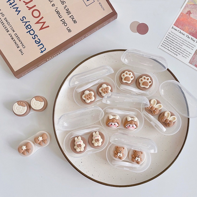Khay Mini 3D Gấu, Chân Gấu Cute - Case Đựng Lens