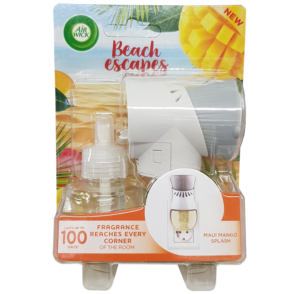 Bộ khuếch tán tinh dầu tự động Air Wick Maui Mango Splash 19ml QT08183 - đào, xoài Maui, thơm phòng, cắm điện