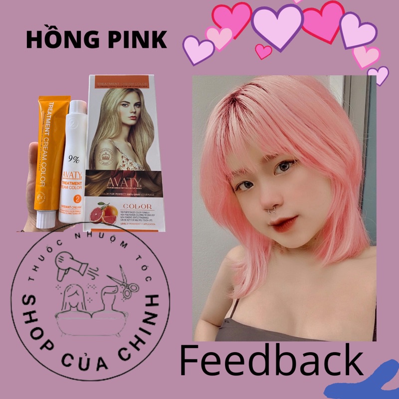 Thuốc nhuộm tóc HỒNG PINK tặng kèm OXY TRỢ NHUỘM