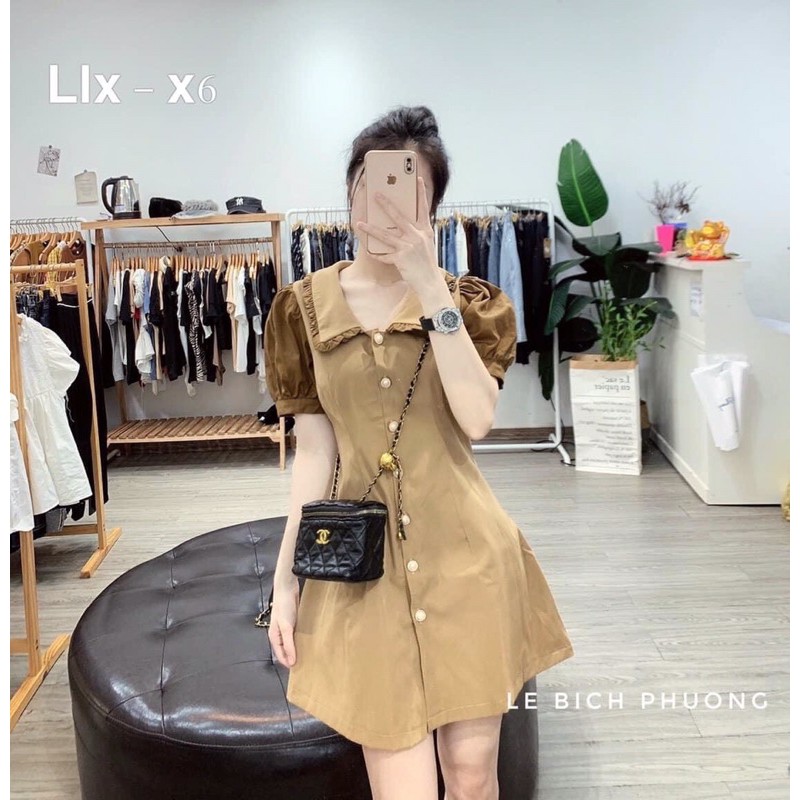 Váy phối cổ tay bồng