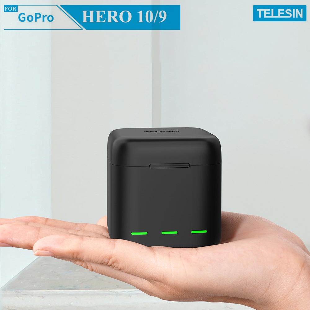 Sạc Telesin sạc 3 viên pin cùng lúc cho GoPro Hero 9, GoPro Hero 10 - (SG9-01)