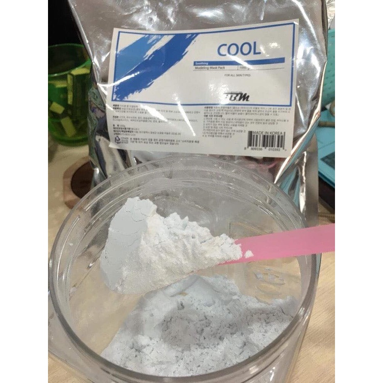 Bột mặt nạ dẻo Cool TBM, Mặt nạ Hàn Quốc bạc hà 1000g - Làm mát, làm dịu, dưỡng da cho da dầu, mụn