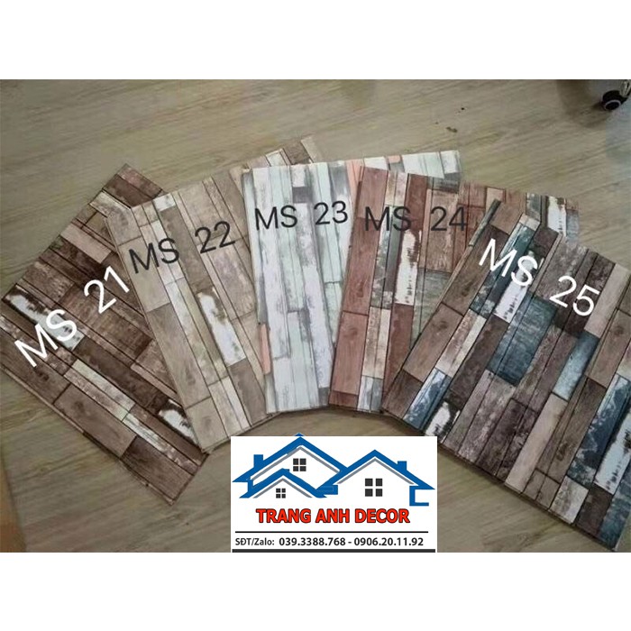 Xốp dán tường vân gỗ phong cách Vintage - Kích thước 70 x 77 x 0.8 cm - Giá tốt nhất trên toàn quốc