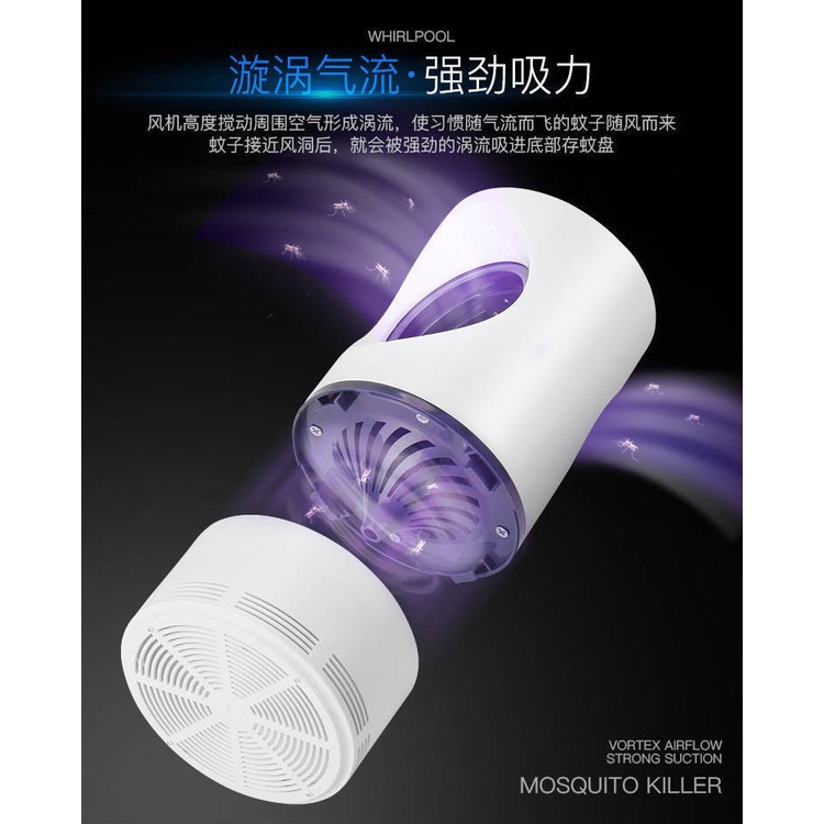 Đèn bắt muỗi Đèn bắt muỗi hình trụ cổng Usb - Máy bắt muỗi thông minh diệt côn trùng hiệu quả