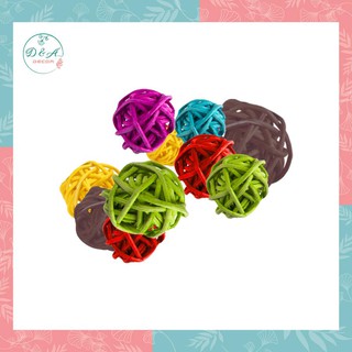 Combo 4 phụ kiện Handmade - Ngôi sao, cầu mây đan bằng nan tre