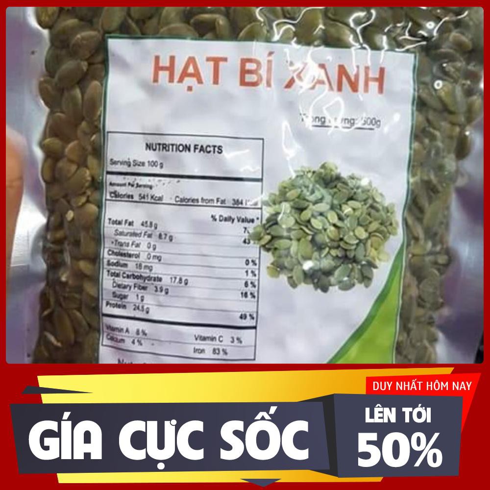 (1 túi 500gr)Nhân hạt Bí Xanh chín {SALE SHOCK}
