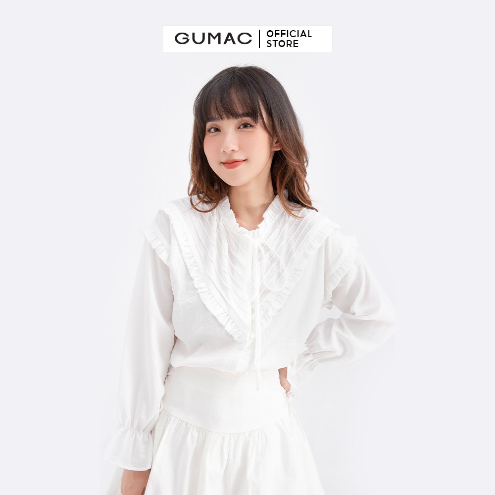 Áo sơ mi xếp ly ngực GUMAC AB638 | BigBuy360 - bigbuy360.vn