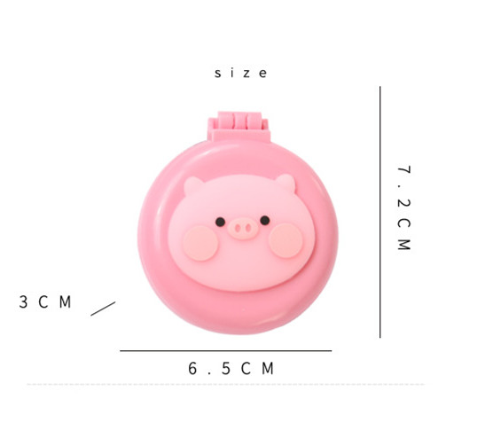 [Hàng mới về] Lược chải tóc hình trái tim có thể gấp gọn tích hợp gương độc đáo tiện lợi