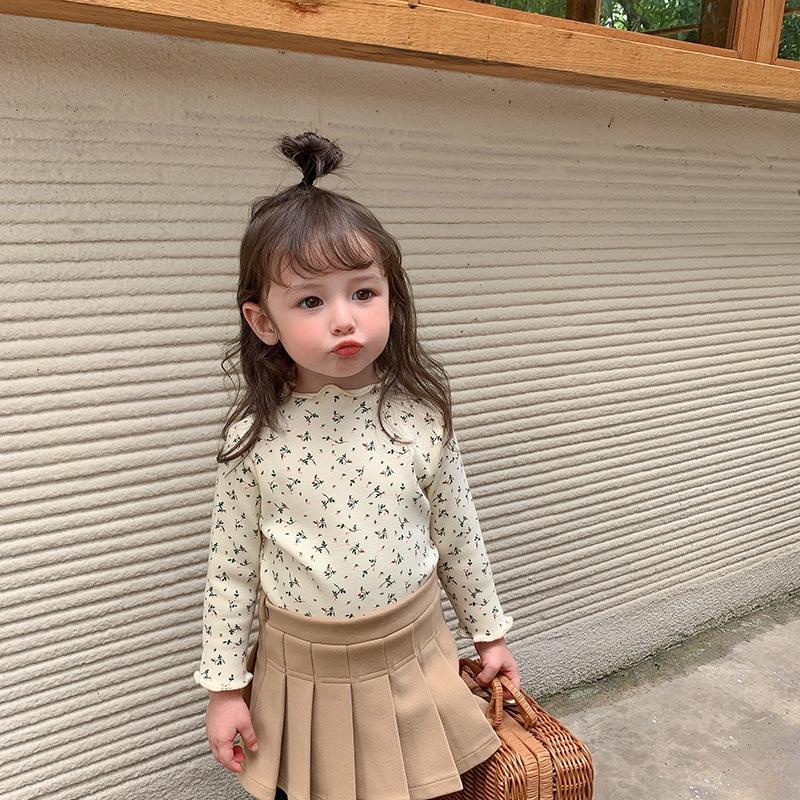 Áo Thun Tay Dài In Hoa Thời Trang Thu Đông Cho Bé Gái