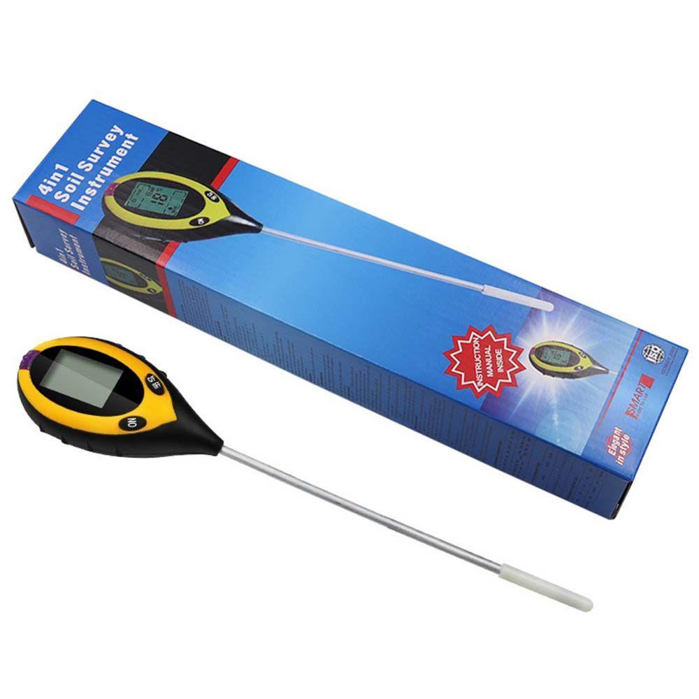 Máy Đo Nhiệt Độ Đất Trong Vườn 4 Trong 1 Có Màn Hình LCD Hiển Thị Nhiệt Độ Và Độ Ẩm / Nhiệt Độ