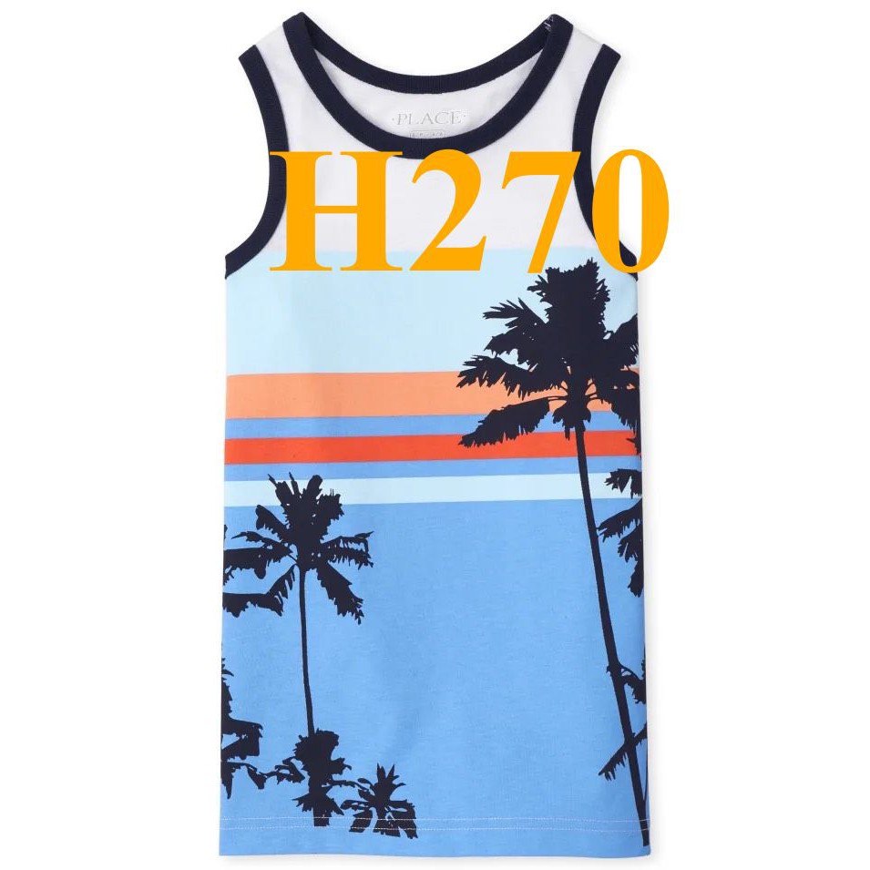 Mã H270: Áo thun ba lỗ bé trai Place  hàng Vnxk dư xịn chất thun cotton mềm mịn, bé mặc hè quá đẹp, màu sắc tươi sáng,