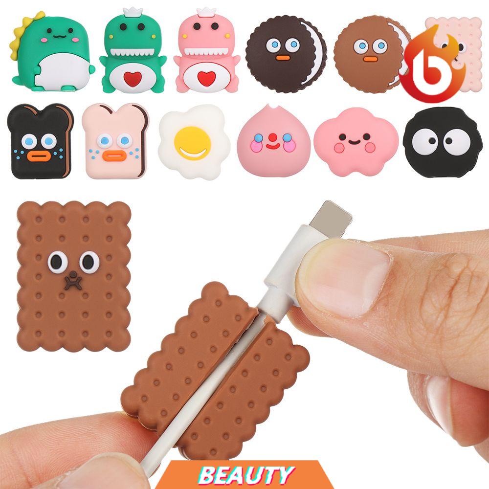 Phụ kiện bảo vệ dây cáp USB bằng silicon hoạt hình dễ thương