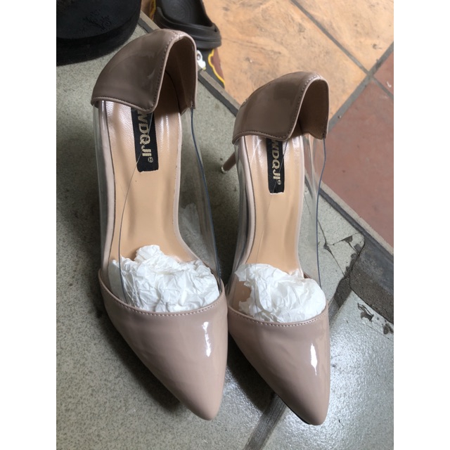 MÃ H30 Giày cao gót phối mika gót nhọn cao 7p sang chảnh