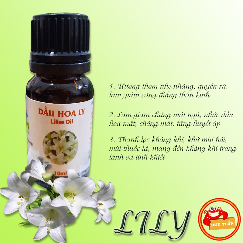 Tinh dầu thiên nhiên nguyên chất nhiều loại mùi hương lọ 10ml