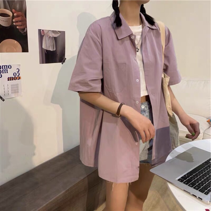 Áo sơmi mỏng ngắn tay