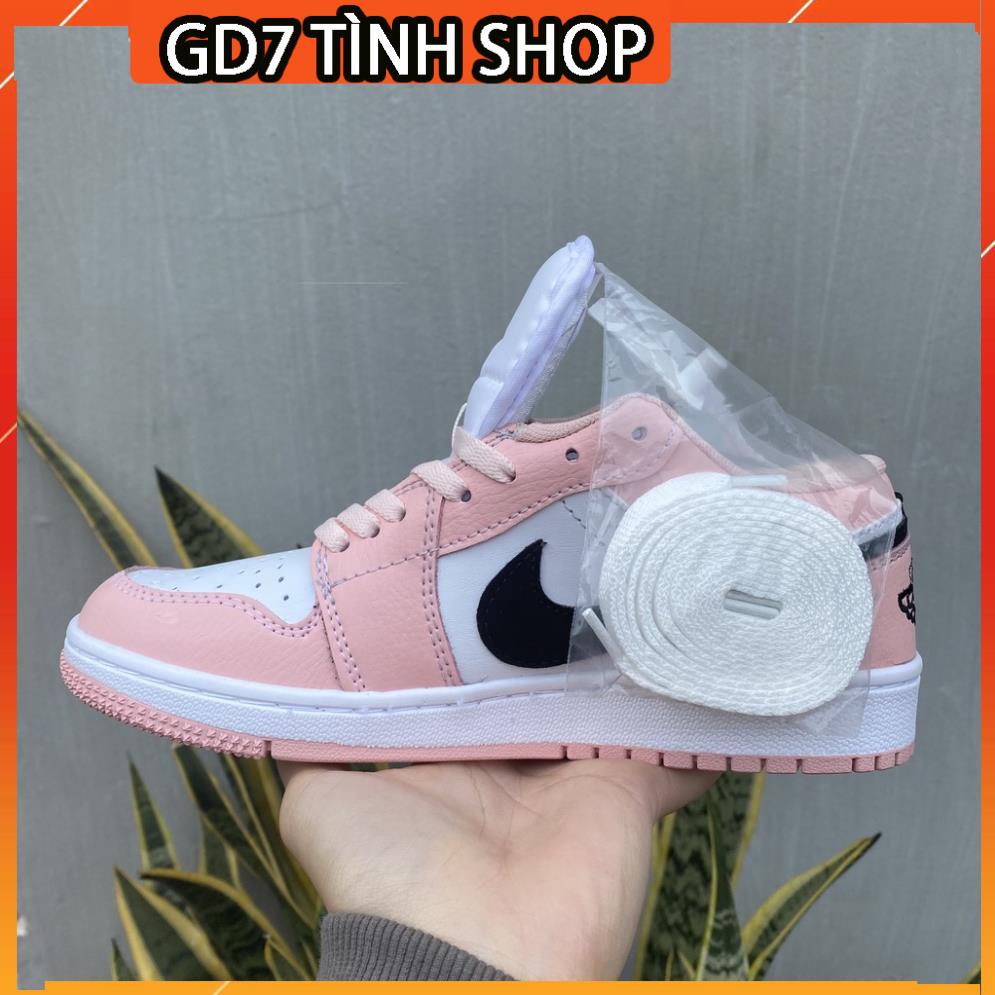 Giày Jordan hồng nữ cổ thấp, Giày Jordan 1 low màu hồng nhạt cho nữ cực xinh dễ phối đồ full phụ kiện