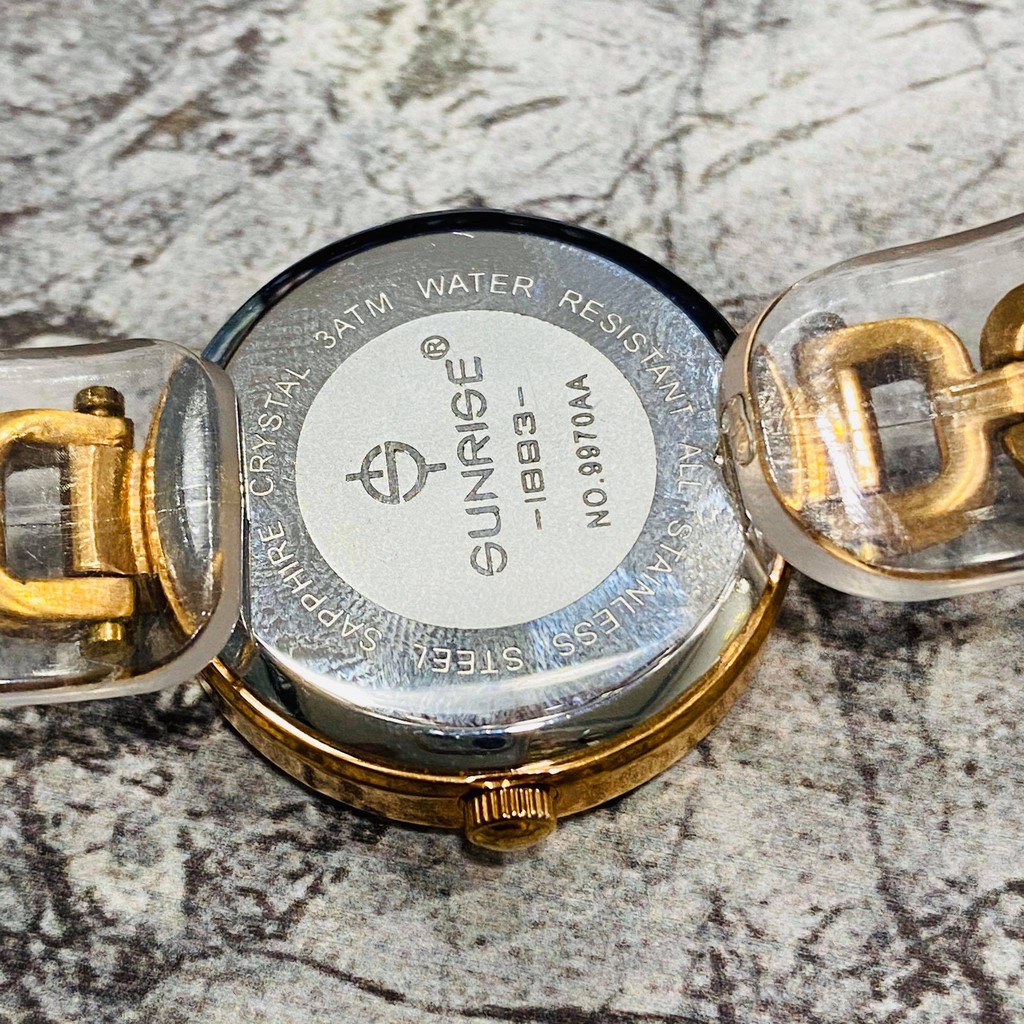 Đồng hồ Sunrise nữ chính hãng Nhật Bản L9970AA.G,T - kính saphire chống trầy - Đá Sw