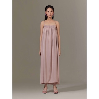 Đầm maxi lụa tùng xoè Mauve Triangle Maxi Dress