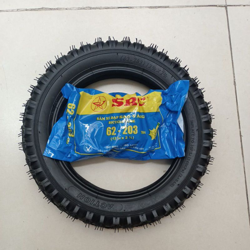 Combo vỏ + ruột 12inch dùng được cho bánh 12 1/2x2 1/4 ; 12x1.75/1.95/2.125/2.4