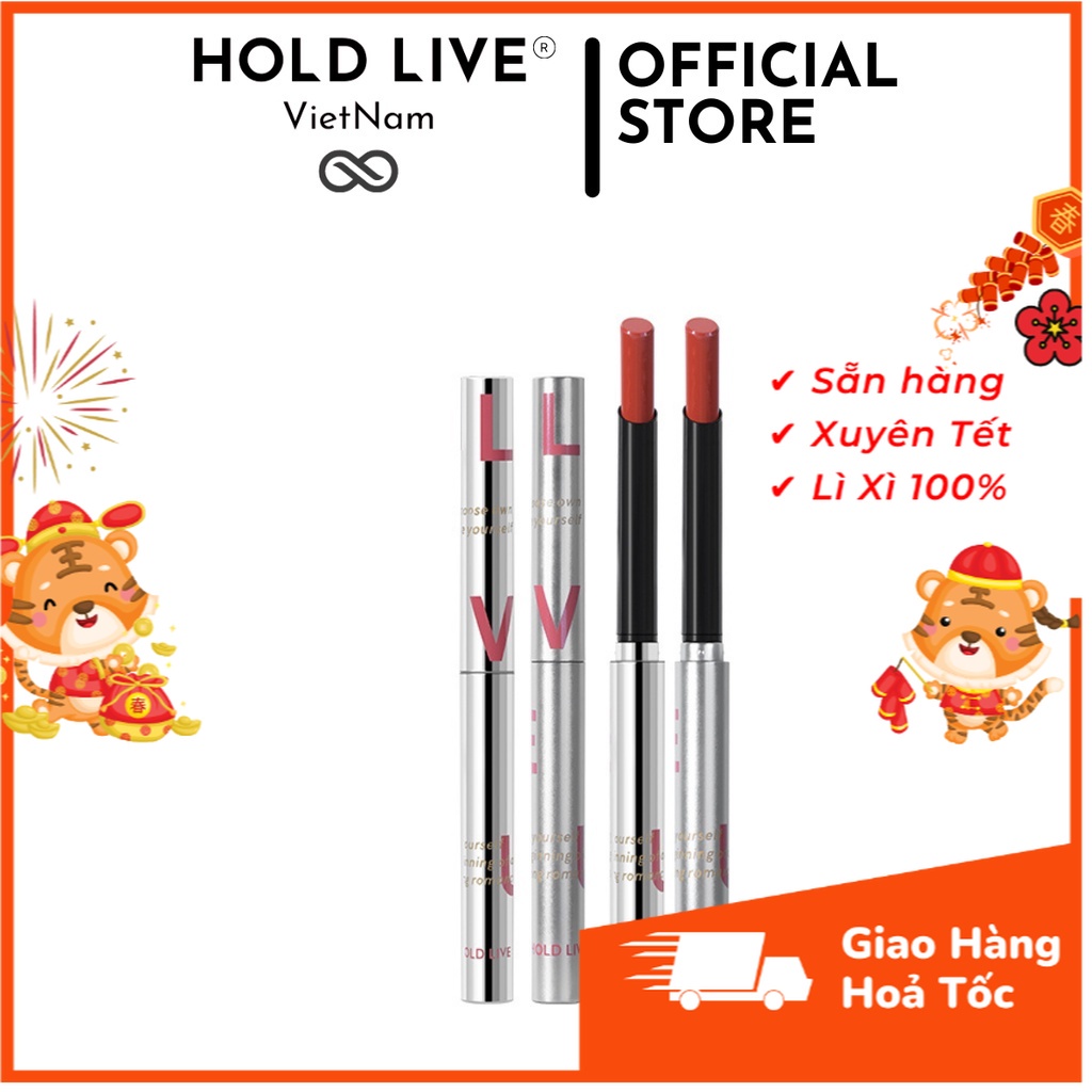 [ HOLD LIVE 2022 ] Son thỏi Hold Live Tiny Sliver HL516 dạng thỏi mẫu mới 2022 dễ lên màu lâu trôi che vết nứt môi