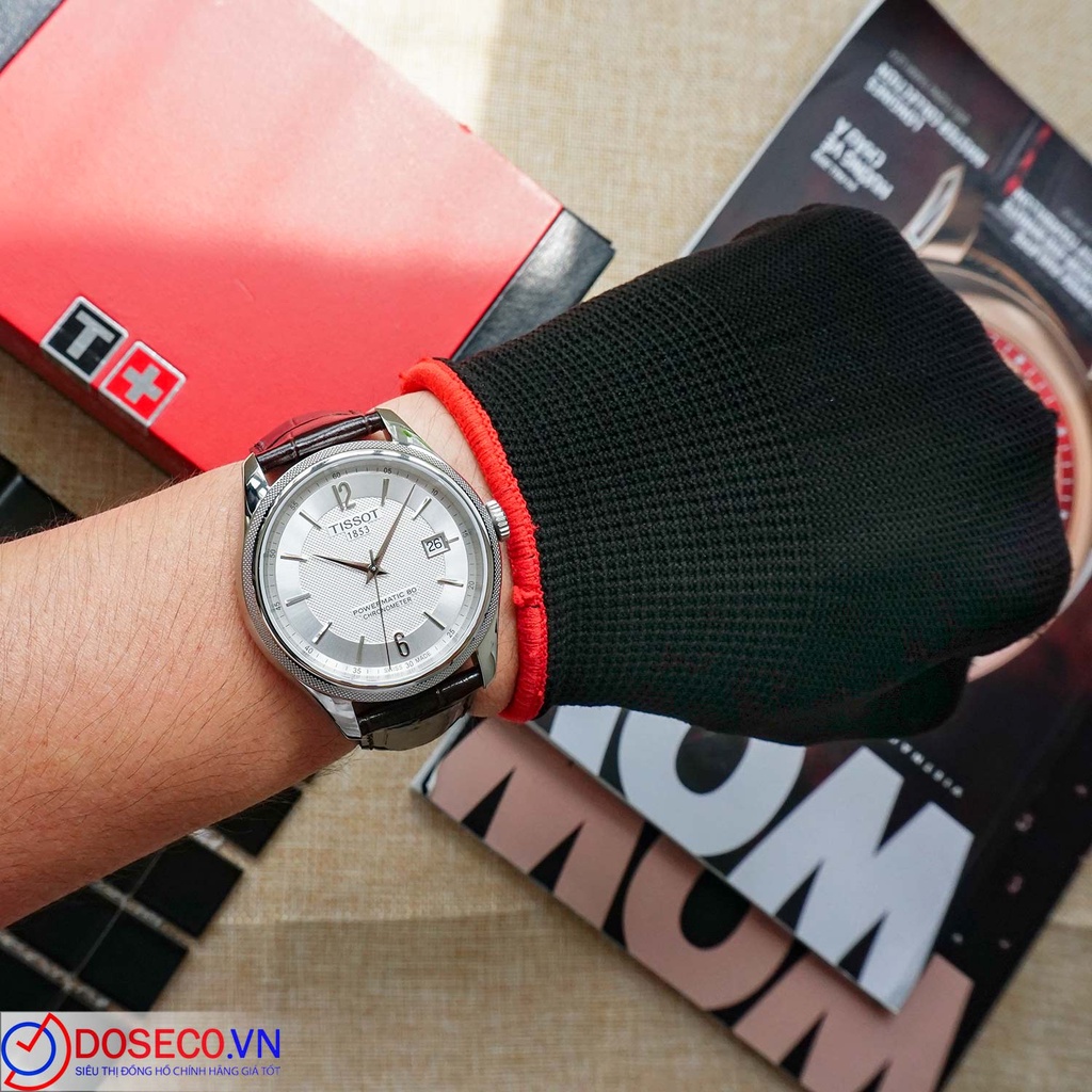 Đồng Hồ Nam Tissot Cơ Automatic Chính Hãng BALLADE POWERMATIC 80 COSC T108.408.16.037.00 Dây Da Cao Cấp TS16
