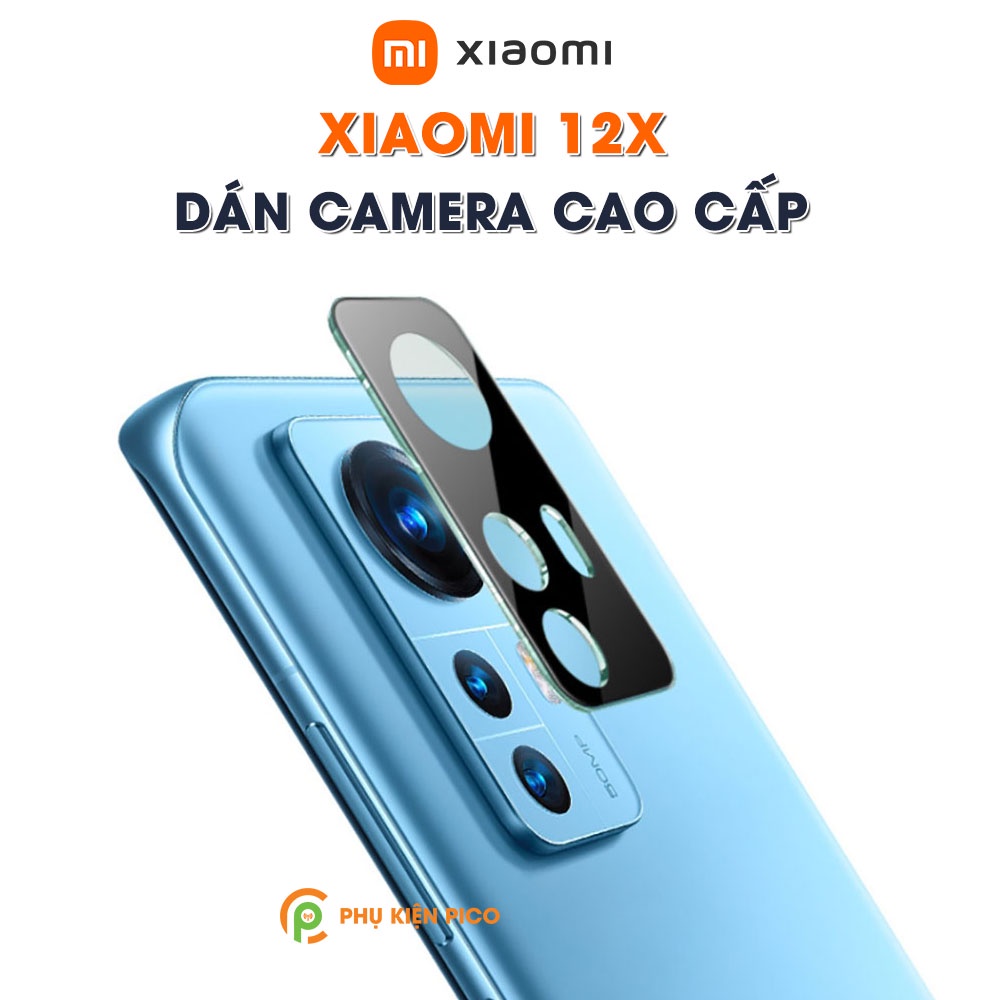 Dán camera Xiaomi 12X thấu kính nổi 3D - Cường lực camera Xiaomi Mi 12X độ cứng 9H trong suốt