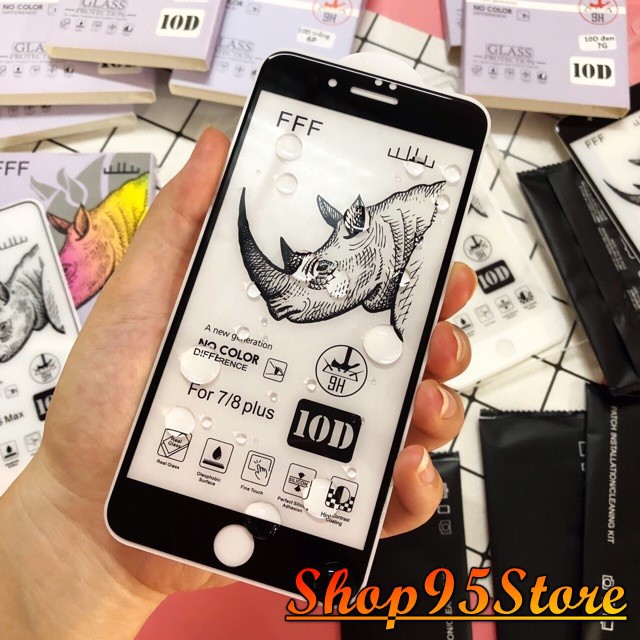 Kính cường lực iPhone Tê Giác Full màn cho iphone 12 pro 6 6S 6plus 7 8 Plus X XS XS MAX 11 PRO MAX Loại Xịn