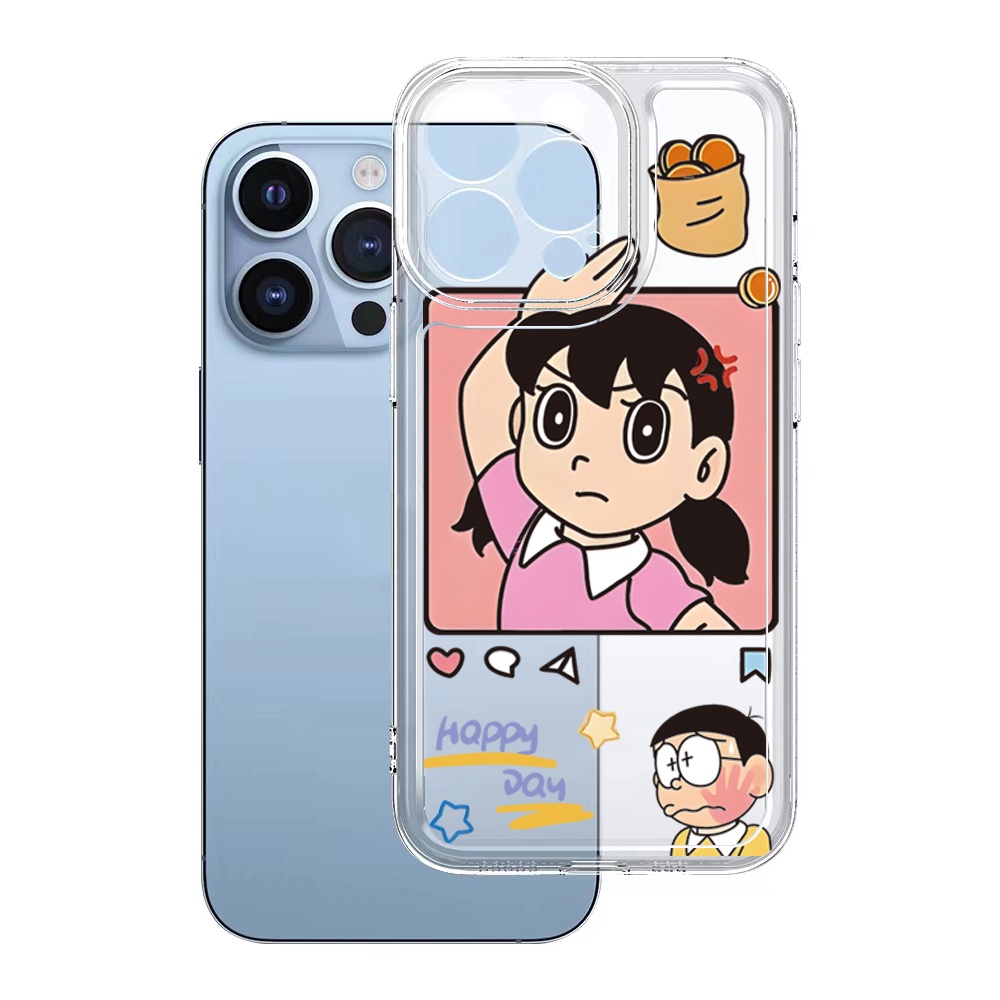 Ốp Điện Thoại TPU Gel Đệm Khí Chống Rơi Hình Nobita Nobi Shizuka Cho Samsung Galaxy S22 Plus Note 20 Ultra 10 S21 FE S20