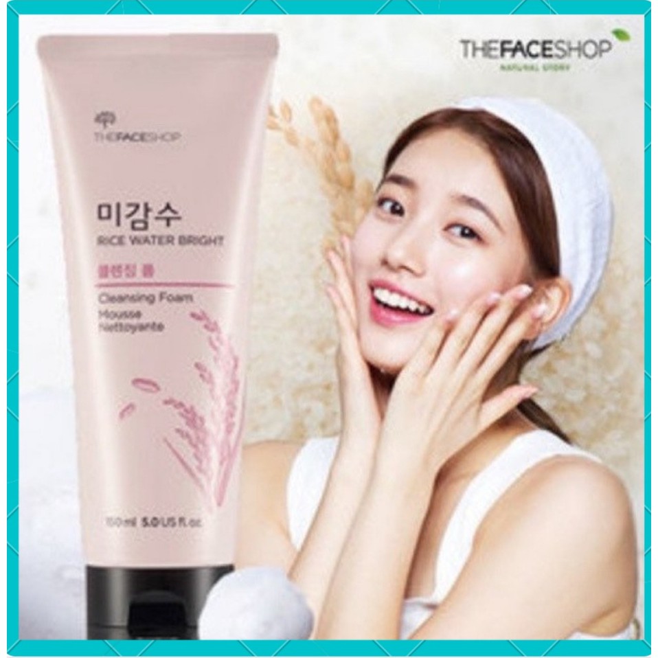 [AUTH_Korea] Sữa Rửa Mặt Gạo Làm Trắng Sáng Da The Face Shop RICE WATER BRIGHT CLEANSING FOAM 150ml Dành Cho Mọi Loại Da