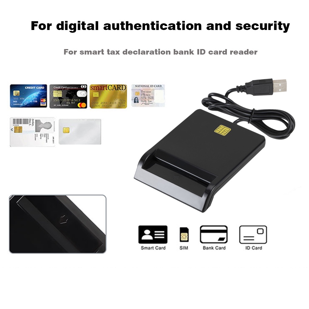 Đầu đọc thẻ thông minh USB 2.0 mở rộng ATM/IC/thẻ điện tử/CAC/Tax/thẻ ngân hàng