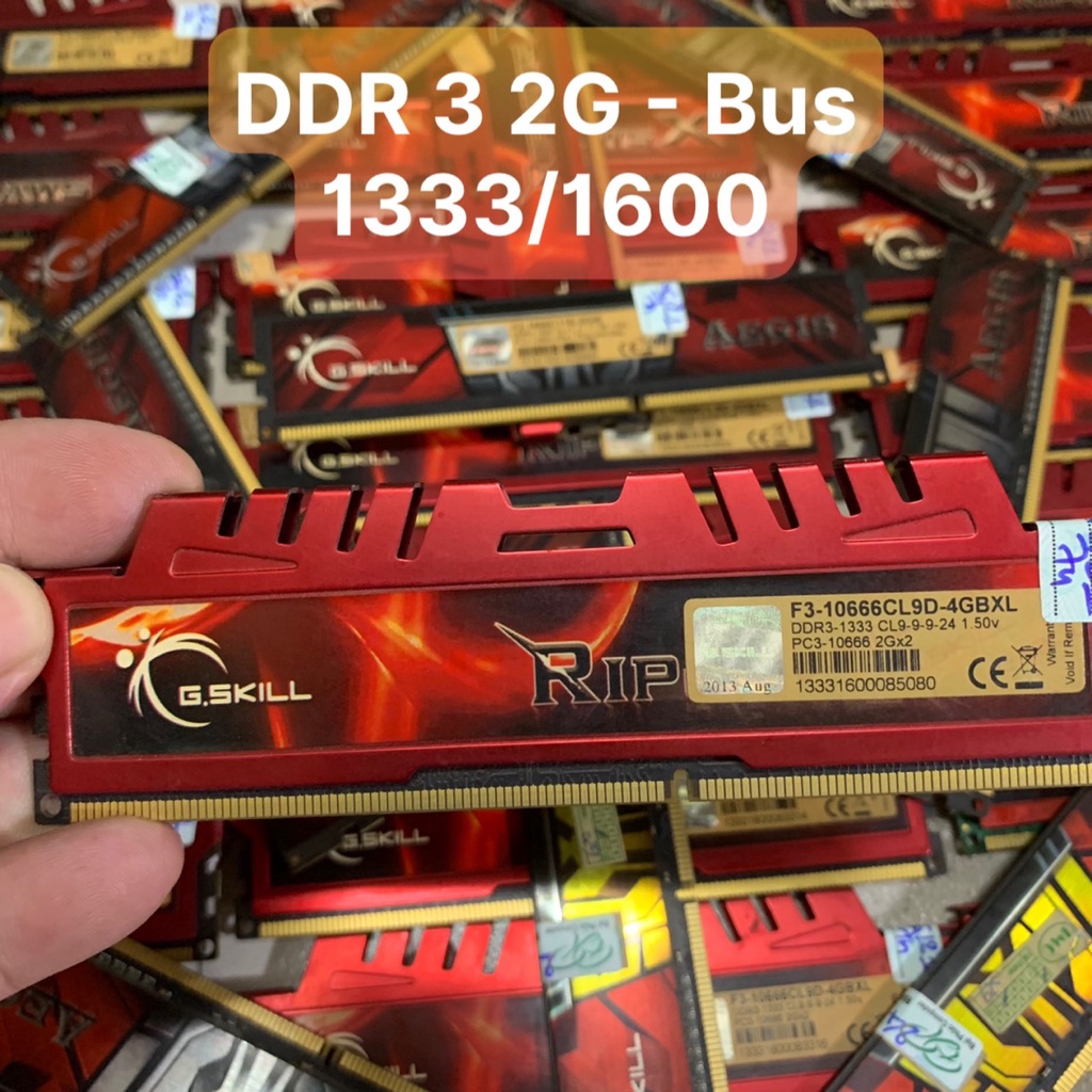 DDR3 Ram 2G Kington/Cosair/Gskill - Bus 1333/1600/1866 Tản Nhiệt - Vi Tính Bắc Hải