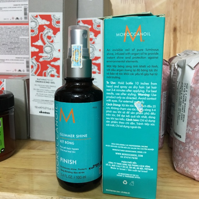 TINH DẦU XỊT BÓNG MOROCCANOIL GLIMMER SHINE FINISH CAO CẤP 100ML