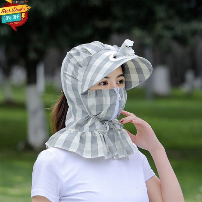 Khẩu Trang Chống Tia UV Bằng Polyester Có Quạt Tiện Dụng Và Bền