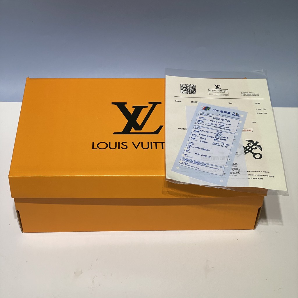 ⚡ Combo ⚡ Hộp Giấy Carton đựng giày dép, Hộp mũ Louis Vuitton + Bill thẻ + Giấy gói Nhật xịn chuẩn Fullbox