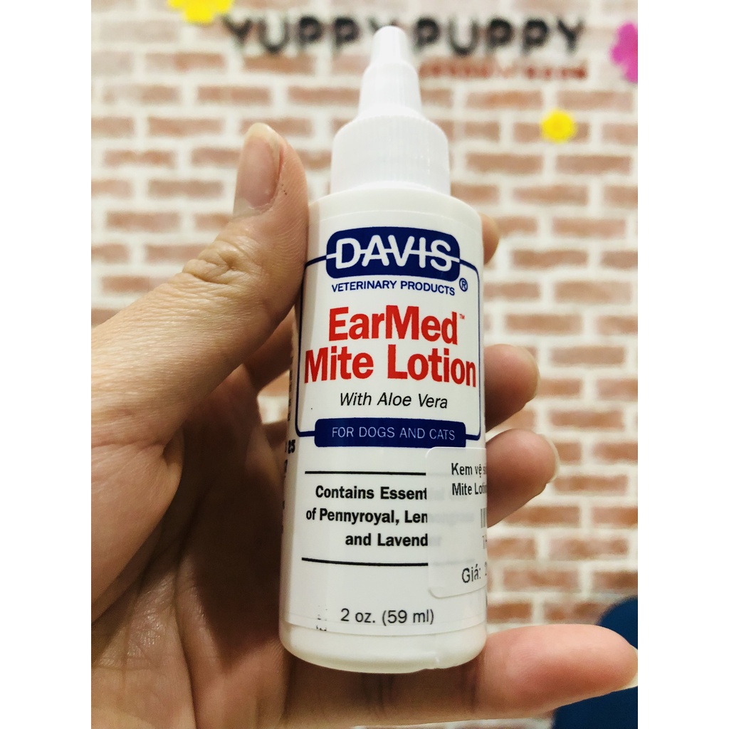 Kem vệ sinh tai  cho chó mèo EarMed Mite Lotion 59ml/ lọ, kem vệ sinh tai cho thú cưng