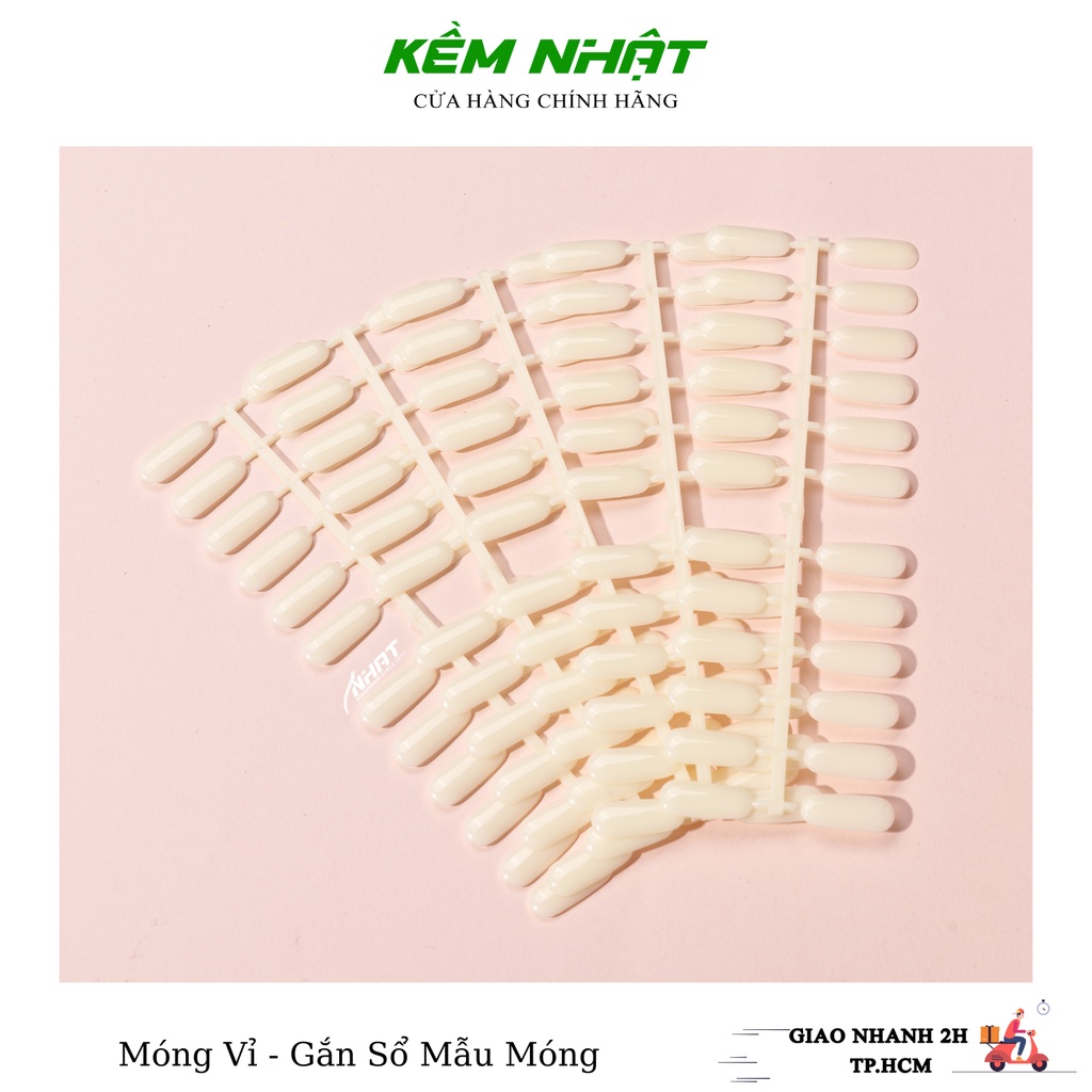 Mỏng Vỉ Bo Tròn - Gắn Sổ Mẫu Móng ( 1 bịch 5 vỉ 120 móng )