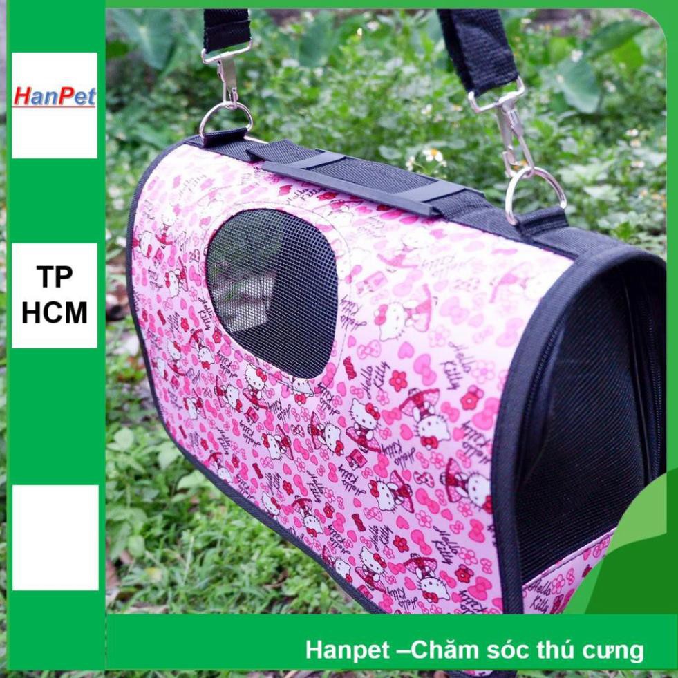 HCM- Túi cứng - túi Vận chuyển chó mèo, size S (NỮ TÍNH) phù hợp với thú cưng dưới 3kg (hanpet 373a)