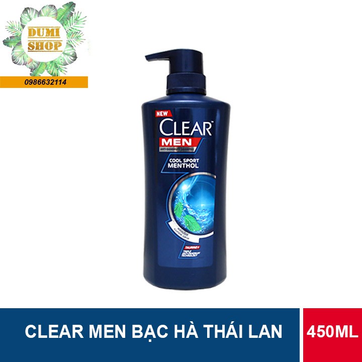 Dầu gội Clear Thái Lan các loại 450ml-480ml