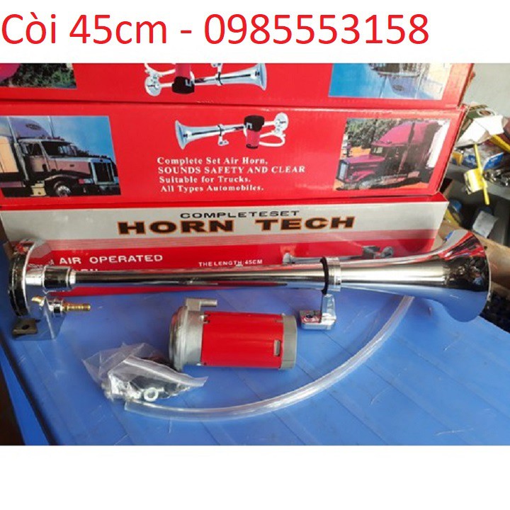 Còi sinh hơi âm thanh khủng 45cm cho xe không có bình hơi. Còi âm thanh khủng