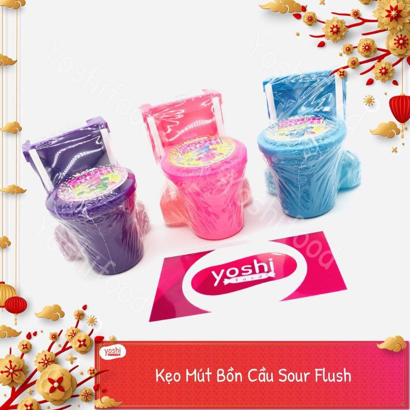 Kẹo mút bồn cầu Sour Flush hot chấm tặng kẹo ngậm
