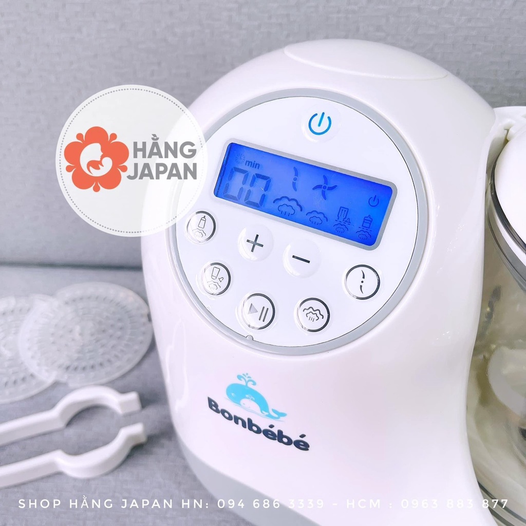Máy xay hấp thức ăn đa năng Bonbebe BB - 10 tiệt trùng 5 trong 1 cho bé ăn dặm